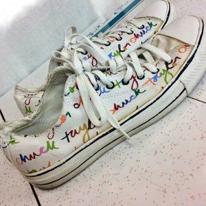 Chuck Taylor's colorful script Sz M9/W11CONVERSE